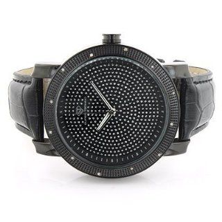 Black Mens Diamond Watch 0.10 ct Super Techno: Watches: 