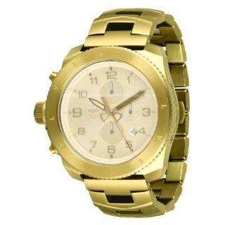 Vestal Mens RES003 Restrictor All Gold Chronograph Dive Watch 