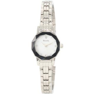 Bulova Womens 96P128 Diamond Faceted Watch: Watches: 