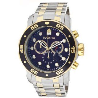 Invicta Mens 0077 Pro Diver Chronograph Black Dial Watch: Watches 