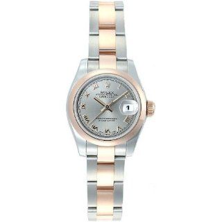 Rolex Datejust Ladies Steel 18K Rose Gold Watch 179161: Watches 