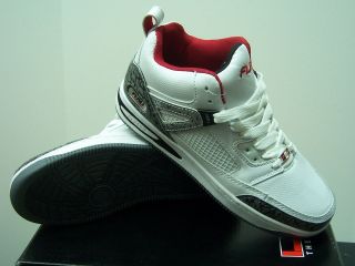New FUBU Wrath White/Grey/Black/Red Athletic Shoes High Top Mens All 