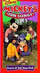   Along Songs   Mickeys Fun Songs: Campout at Disney World (VHS, 1994