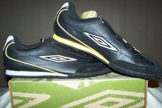 Mens New Umbro Capova   A Athletic Casual Black Leather/Synthe​tic 