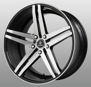 20 Inch Parallax Black Wheels Rims Staggered 5x112 Mercedes C CL CLK 