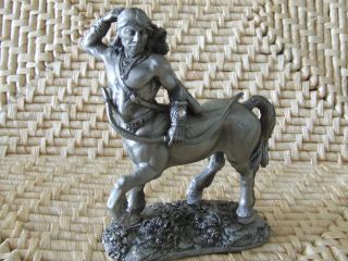 Vintage Mythology Rare Solid Gallo Fine Pewter Centaur 6 Figurine 