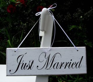 just married sign in Home & Garden