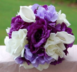 purple wedding bouquet in Flowers, Petals & Garlands