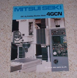 Mitsui Seiki 4GCN CNC Jig Grinder Machine Sales Catalog