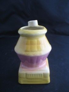 NEAT Pink Yellow Pot Belly Stove Planter Vase VERY CUTE