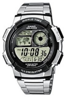 Casio Mens Digital Watch AE100WD 1A With World Time:Watches