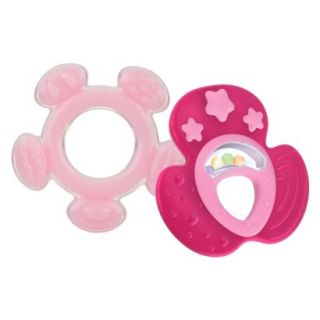 Nuby Softees Hard and Soft Teether Set   Girl (2 pack) product details 