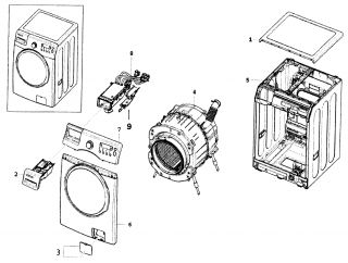 SAMSUNG Washer Cabinet Parts  Model WF350ANW/XAA  PartsDirect 