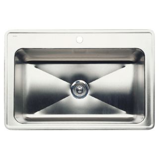 Shop BLANCO Single Bowl Stainless Steel Topmount Kitchen Sink at Lowes 