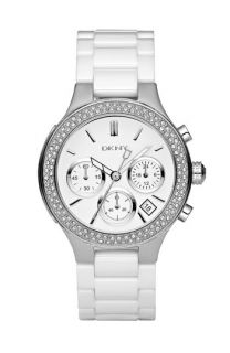 DKNY Ceramic Crystal Bezel Bracelet Watch  
