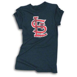 St. Louis Cardinals Womens Navy Tri Blend Tunic Length T Shirt 