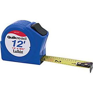 Lufkin® A3 Yellow Clad Power Return Quickread Measuring Tape, 12 ft 