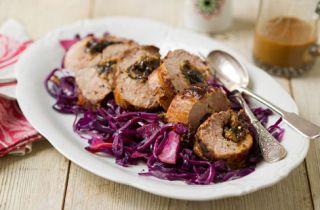 Prune Stuffed Pork and Red Cabbage   Tesco Real Food   Tesco Real Food 