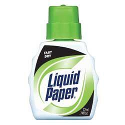 Paper Mate Liquid Paper Correction Fluid Fast Dry Bond White by Office 