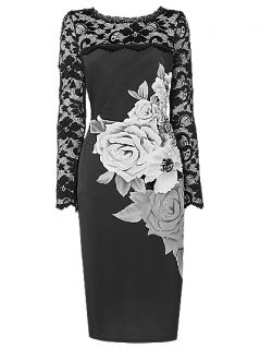 Buy Phase Eight Cissy Floral Dress, Black online at JohnLewis 