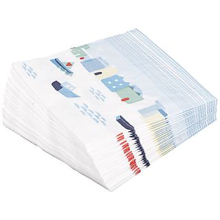 Buy John Lewis Coastal Scene Paper Napkins, Pack Of 20 online at 
