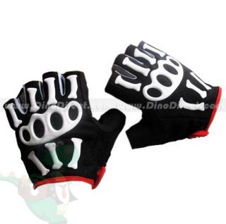 Wholesale Half Finger Skeleton Motorcycle Riding Gloves   DinoDirect 