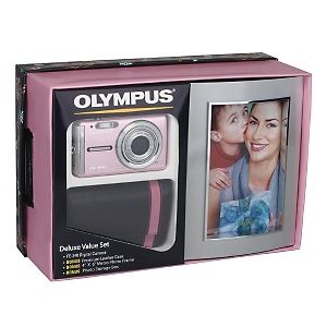 Olympus FE 340 8.0MP Digital Camera Deluxe Gift Set   Pink at HSN