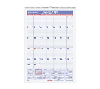 AT A GLANCE 2013 Laminated Monthly Wall Calendar, 15 1/2 in. x 22 3/4 