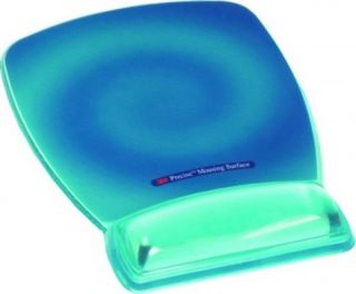 3M Precise Mouse Pad/ Wrist Rest   Blue Swirl Product Description