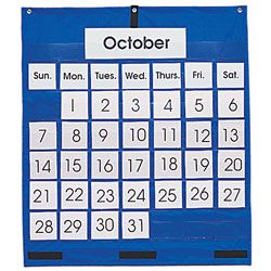Carson Dellosa Pocket Chart 25 x 28 12 Monthly Calendar by Office 