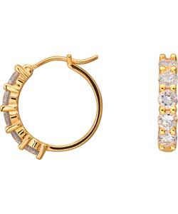 Buy 18ct Gold Plated Silver 2½ Carat Look Creole Earrings at Argos.co 