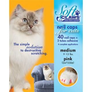 Soft Claws Pink Cat Nail Caps at  