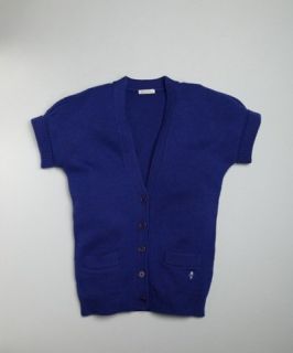 Ballantyne TODDLER / KIDS royal purple wool blend knit short sleeve 
