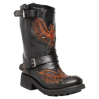 Buy Carvela Leather Scorpion Tan Phoenix Decoration Biker Boots, Black 