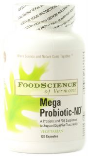 FoodScience of Vermont Mega Probiotic ND™    120 Vegetarian Capsules 