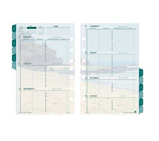 Day Timer 2013 Coastlines 2 Page Per Week Planner Refill, 8 1/2 x 5 1 