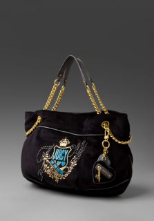 JUICY COUTURE Love Your Couture Velour Duchess Bag in Black at Revolve 
