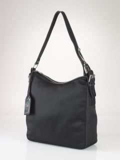 Nylon Leather Stirrup Hobo   Lauren Handbags Handbags   RalphLauren 