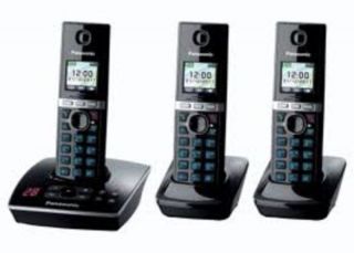 Panasonic Triple Colour DECT Phone Set with Answer  Ebuyer