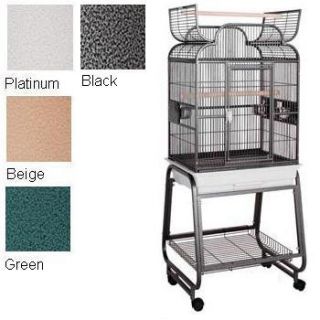 Home Bird Cages HQ Opening Scroll Top with Cart Stand Bird Cage