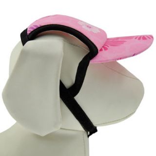 Home Dog Apparel PlayaPup UV Protective Visor in Floral Pink