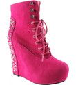 Pink High Heel Boots      