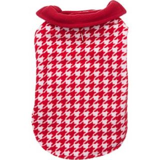  Holiday Red/White with Snowflake Reversible Cozy Dog Coat at 