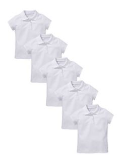 Top Class Girls Polo Shirts (5 pack) Very.co.uk