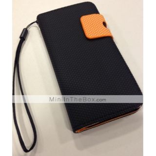 Hives Pattern PU Leather Case with Card Slot and Hang Rope for iPhone 