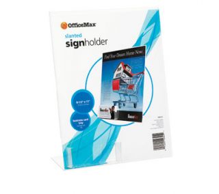 OfficeMax Sign Holder with Business Card Holder