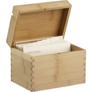 Recipe Box with Divider Cards in Food Containers, Storage  Crate and 