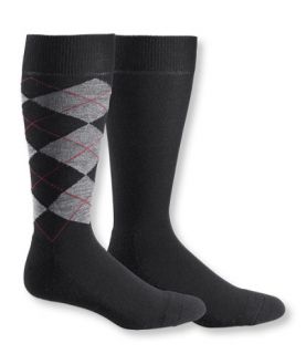 Mens Trouser Socks, Argyle/Solid Color Two Pairs: Mens  Free 