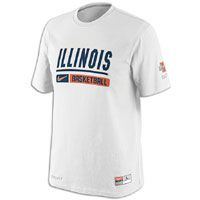 Nike Dri Fit Basketball Practice T Shirt   Mens   Illinois   White 