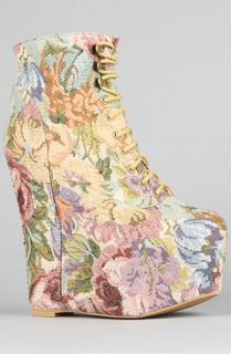 Jeffrey Campbell The Damsel Shoe in Natural Floral  Karmaloop 